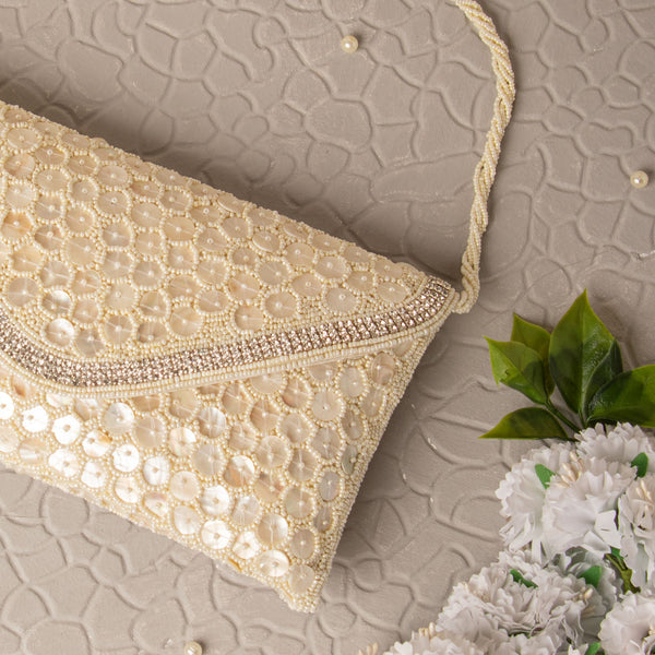 Off-white Mop Work Sling Clutch