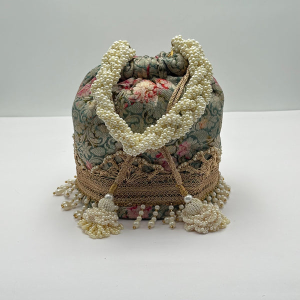 Multicolor Fabric Potli Bag (Bucket Bag)