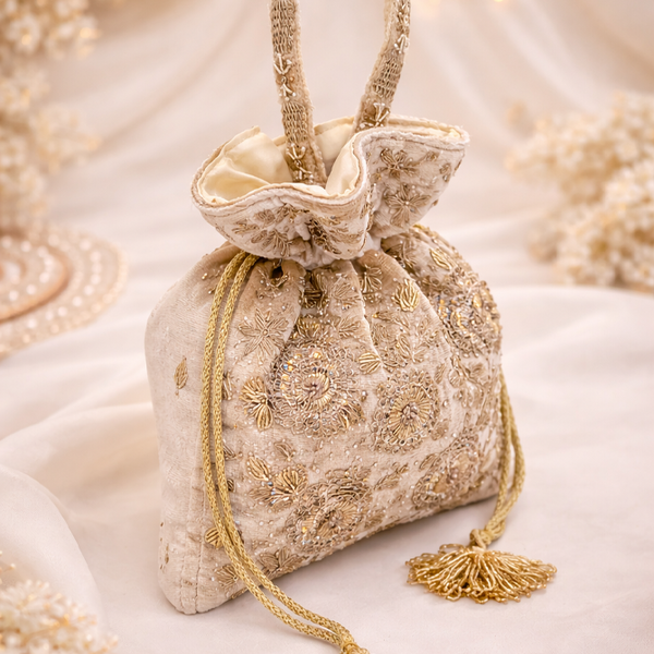 Velvet Jordo Jim Hand Work Potli Bag
