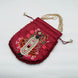 Red Bucket Bag with Handcrafted Shreenath Ji