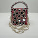 Pink Clutch Bag With Mirror Work