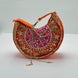 Orange Half-Moon Bag with Gota work