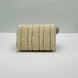 White Fold Over Clutch With Pearl Work